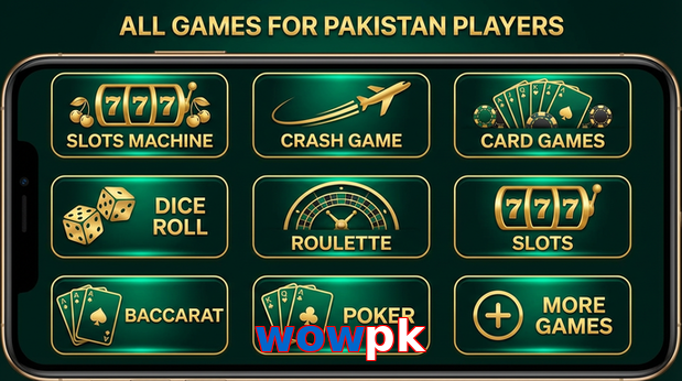 Main screen of Wowpk games page for PK players